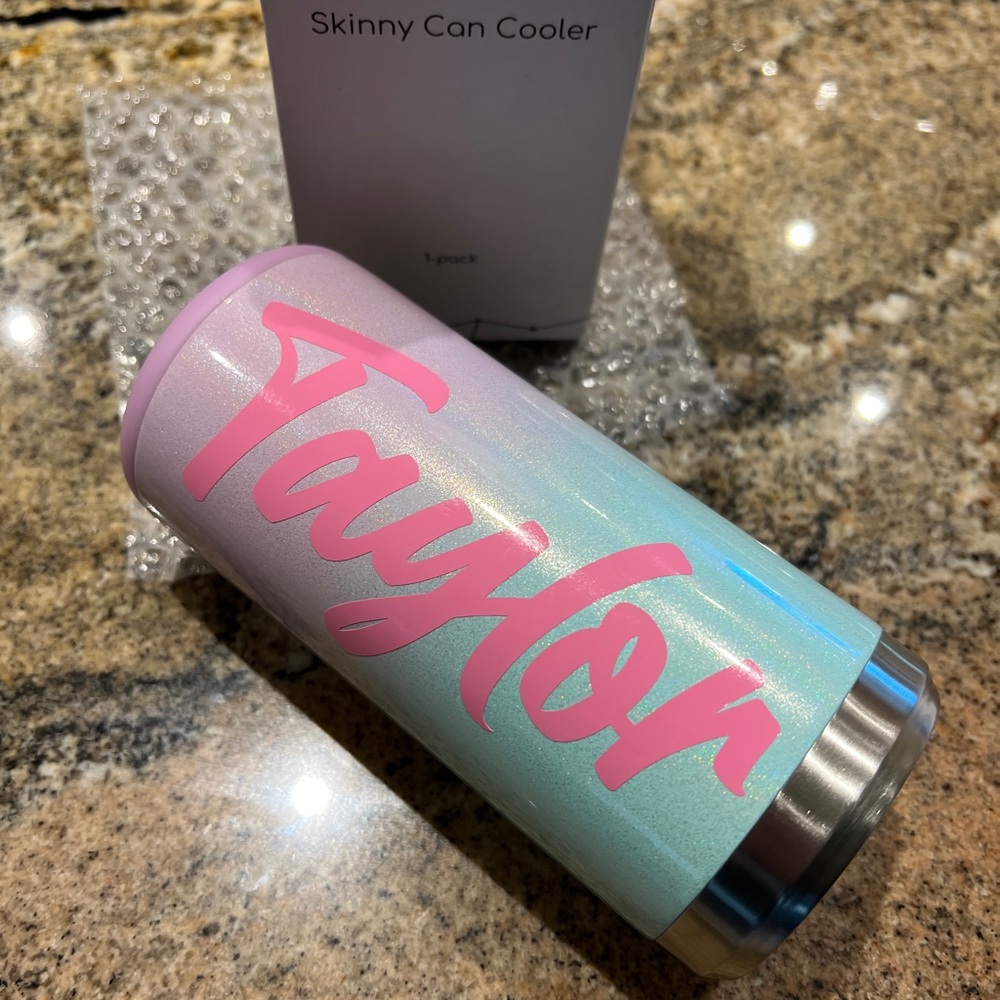 White Claw Slim Can Koozies with custom name!